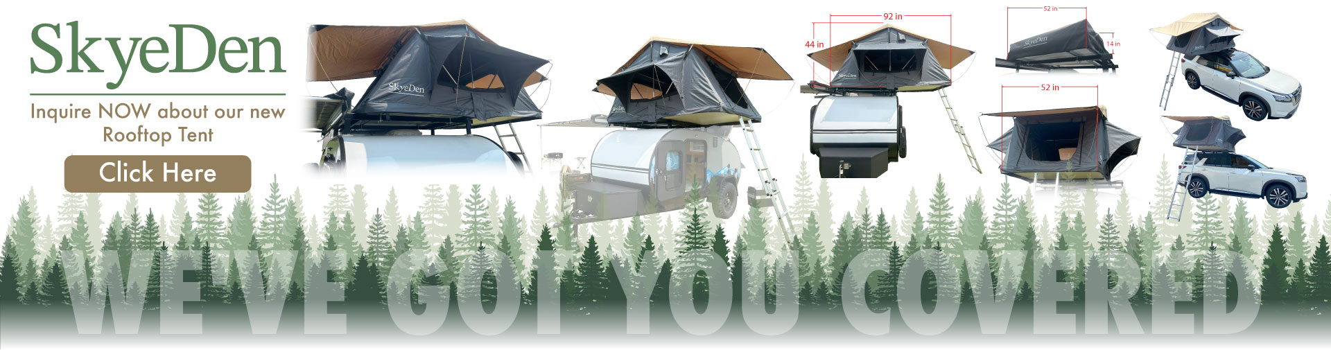 SkyeDen™ Rooftop Collapsible Tent