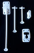 Positive Door Holder Set-White