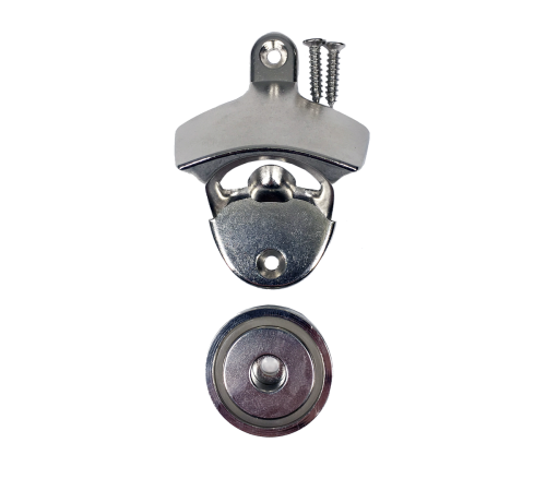 Stainless Steel Bottle Opener W/Cap Catcher Magnet
