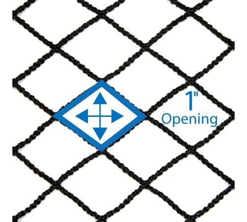 12" Tall • Black Diamond Net • Cut to Length (Sold by Ft.)