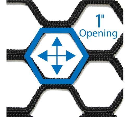 20" • Black Stretch Net • Cut to Length (Sold by Ft.)