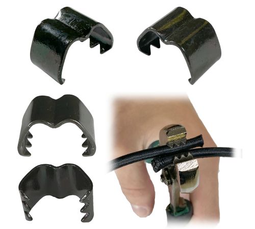 Black Zinc •Bungee Cord Crimp Clips