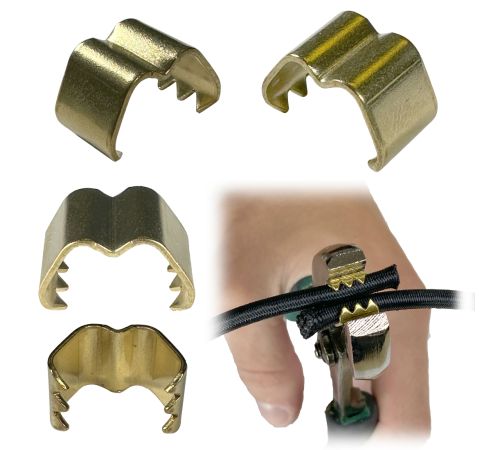 Brass • Bungee Cord Crimp Clips