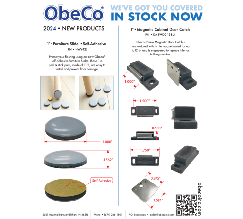 Furniture Slides & Cabinet Door Magnetic Catches 