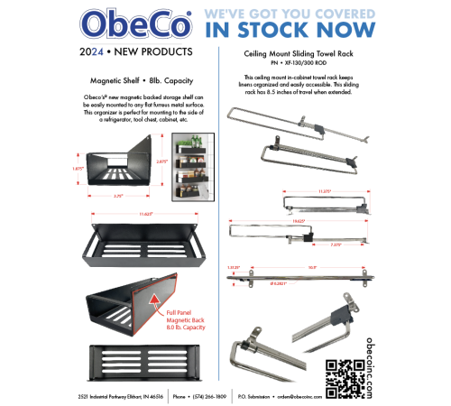 Magnetic Shelf & Sliding Towel Rack