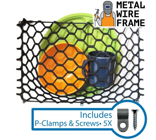 12" x 16" • Wire Framed Net Storage Pocket 